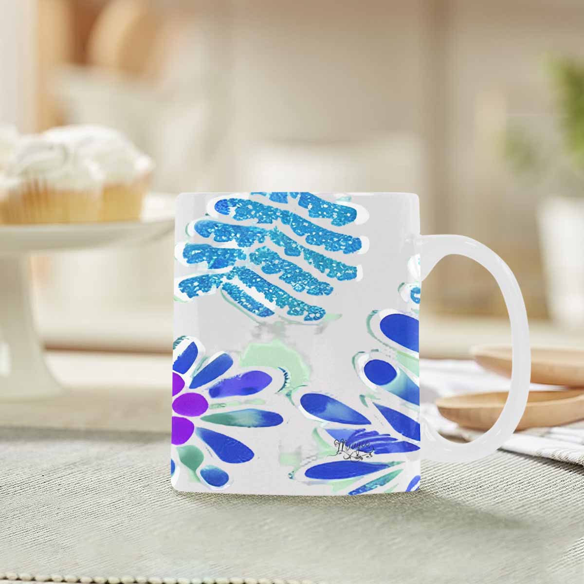 Quality Mug, coffee mug, tea cup, Bright florals, Set 1A, Design 126