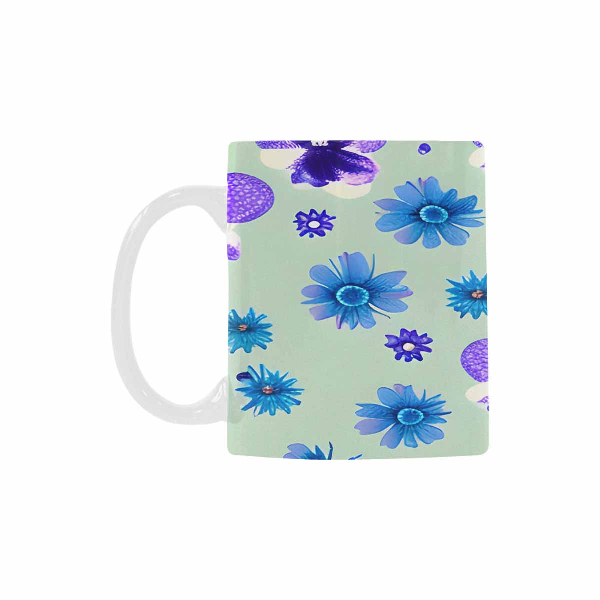 USA made Quality Mug, coffee mug, tea cup, Bright florals, Set 1, Design 139