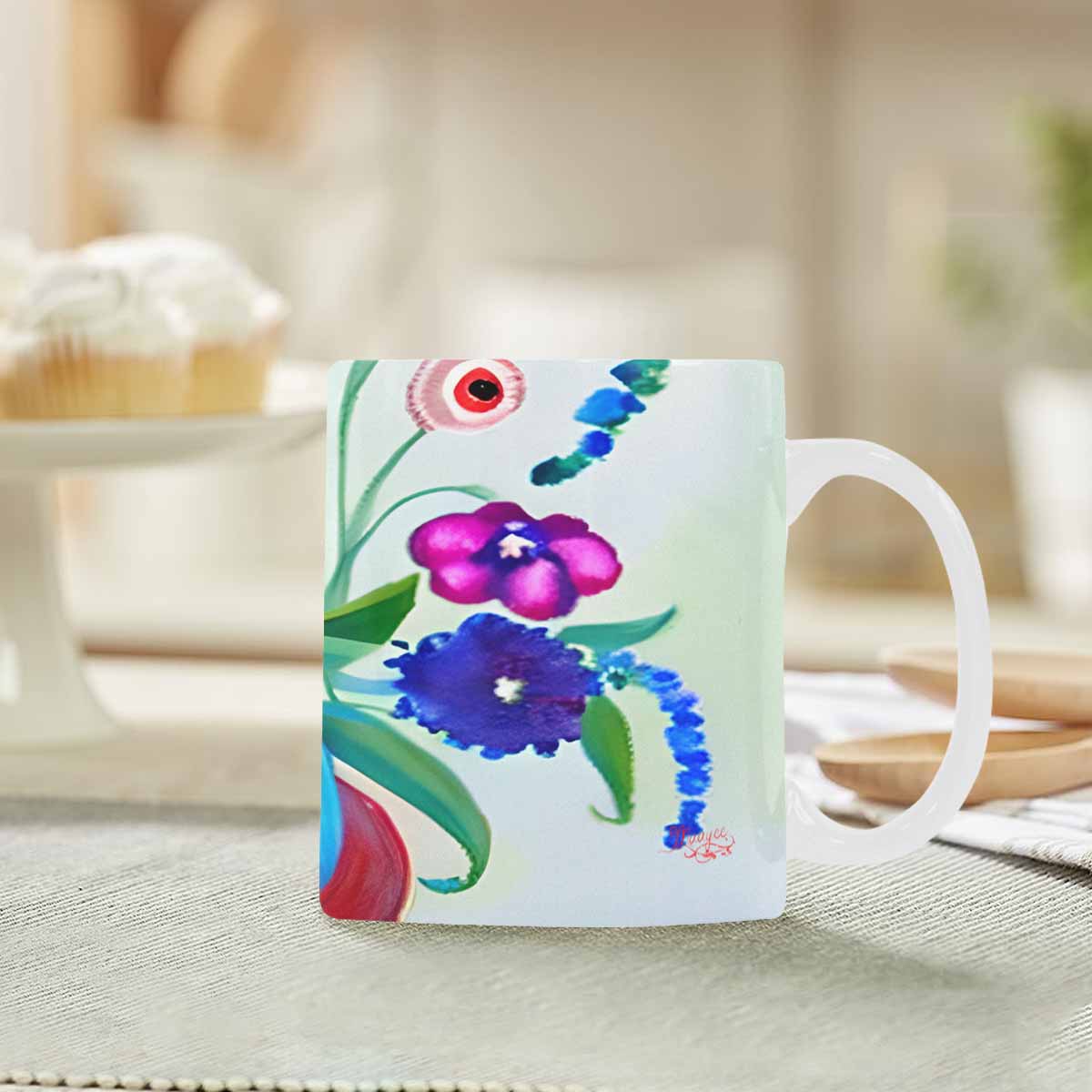 Quality Mug, coffee mug, tea cup, Bright florals, Set 1, Design 116