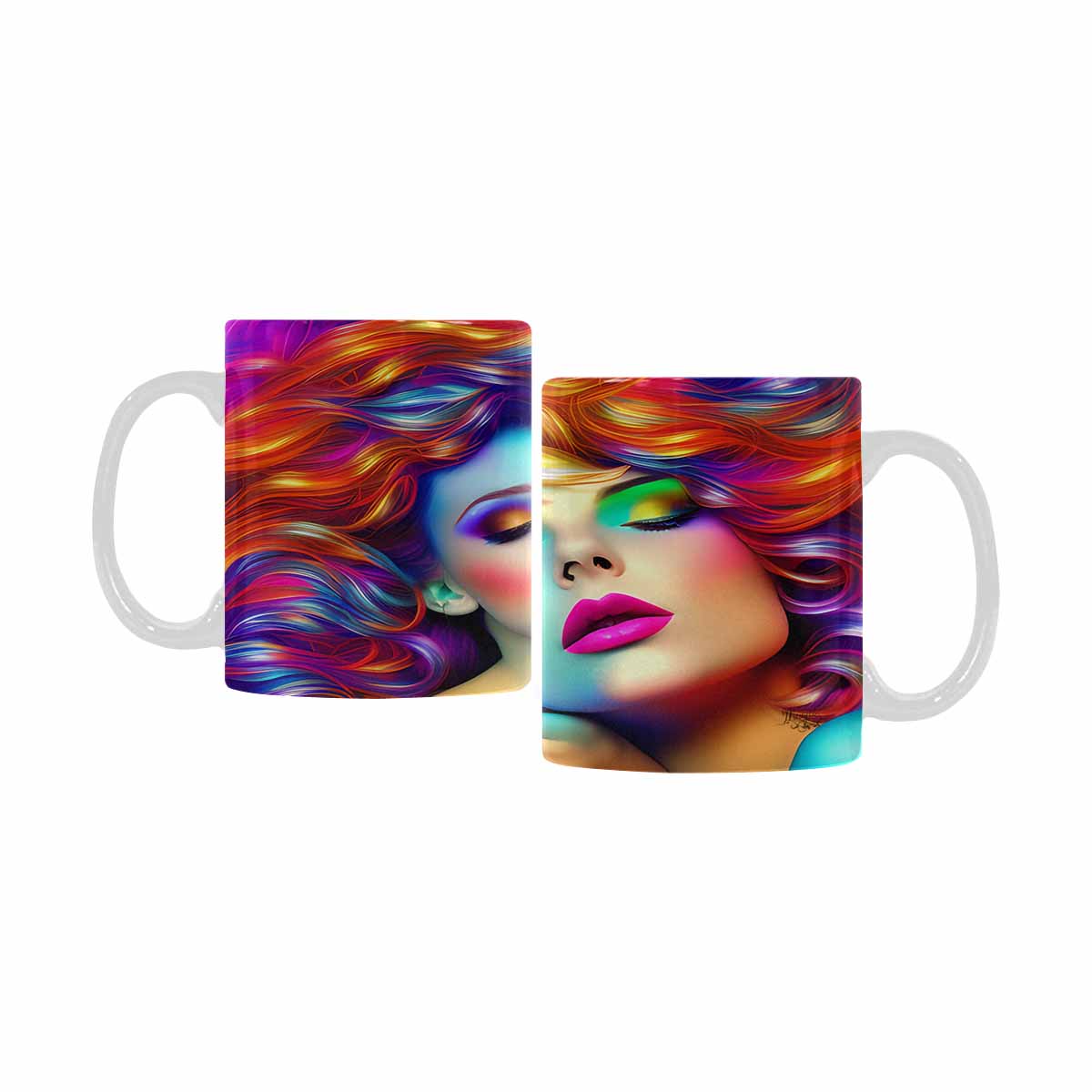 Coffee Mug, tea cup,caucasian Face, design 13