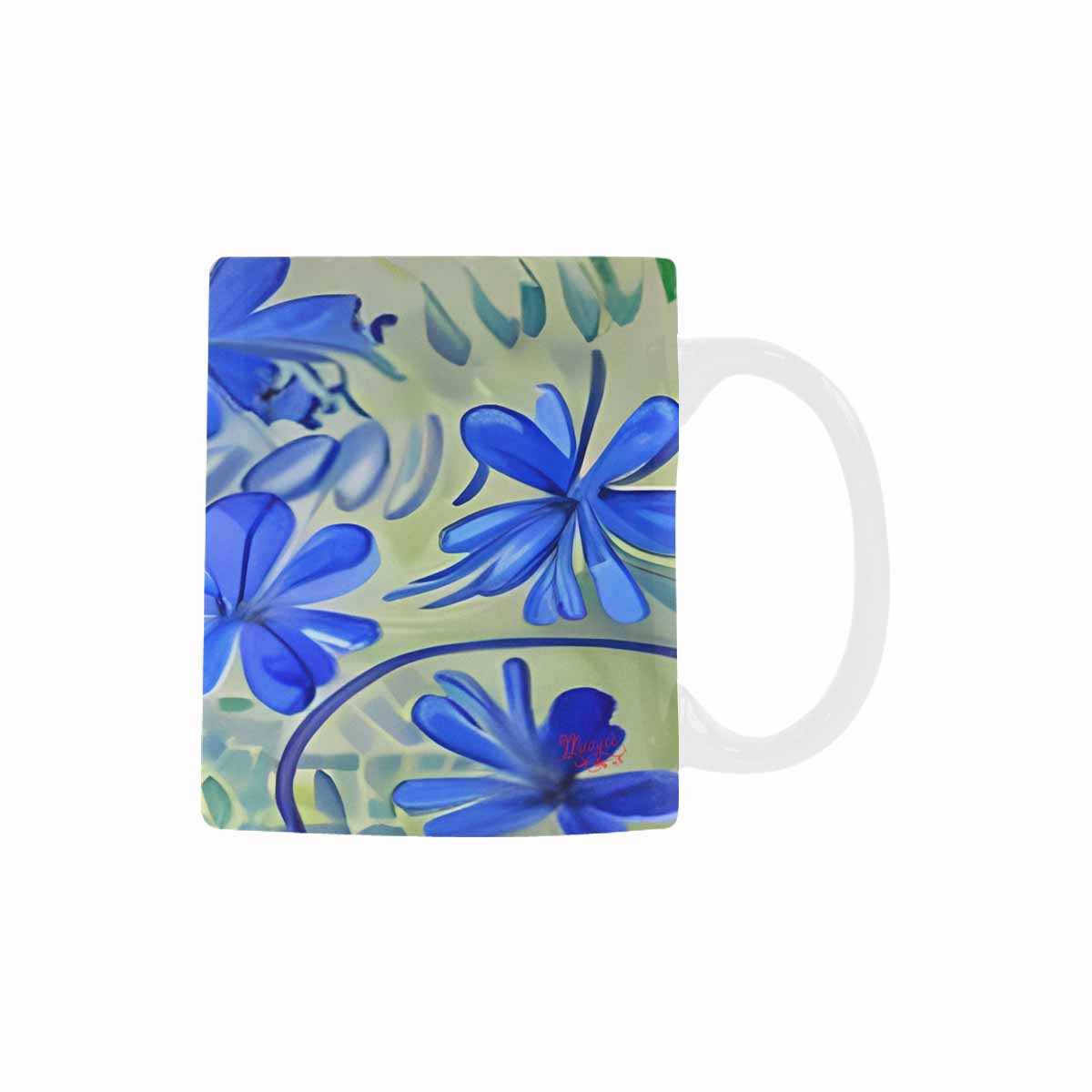 USA made Quality Mug, coffee mug, tea cup, Bright florals, Set 1, Design 83