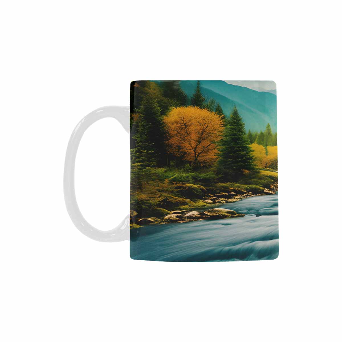 Rivers & Mountains Landscape mugs, set 1 design 23