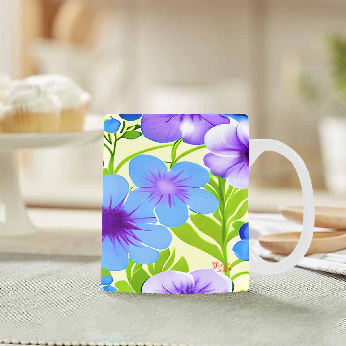 Quality Mug, coffee mug, tea cup, Bright florals, Set 1, Design 122