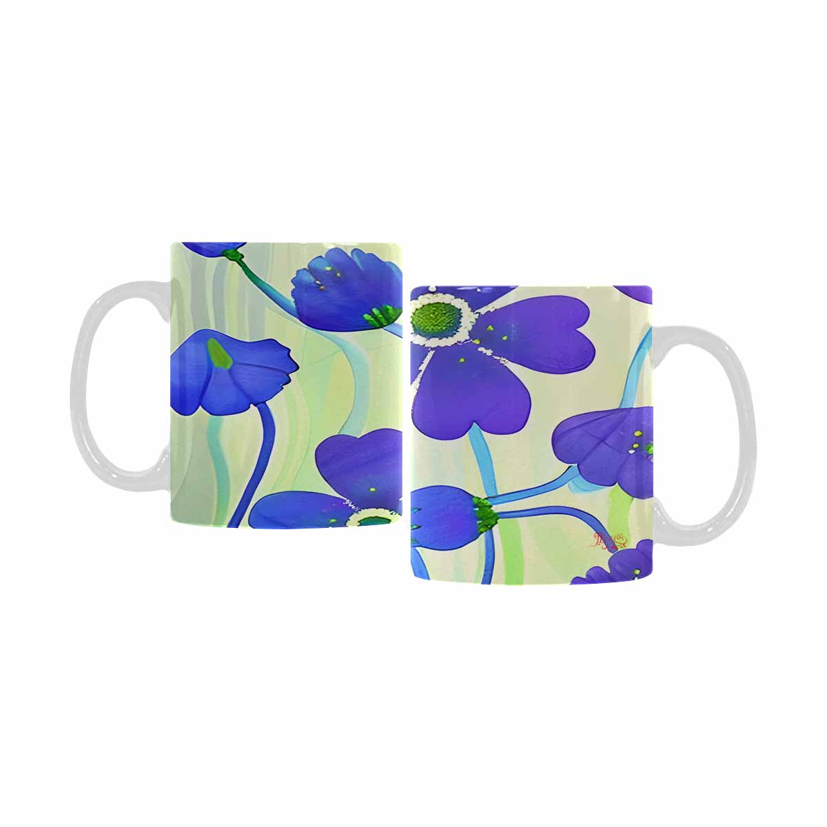 Quality Mug, coffee mug, tea cup, Bright florals, Set 1, Design 56