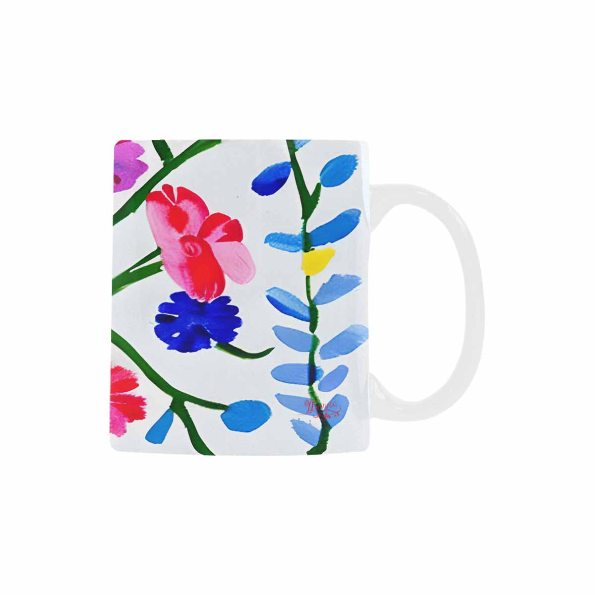 USA made Quality Mug, coffee mug, tea cup, Bright florals, Set 1, Design 114