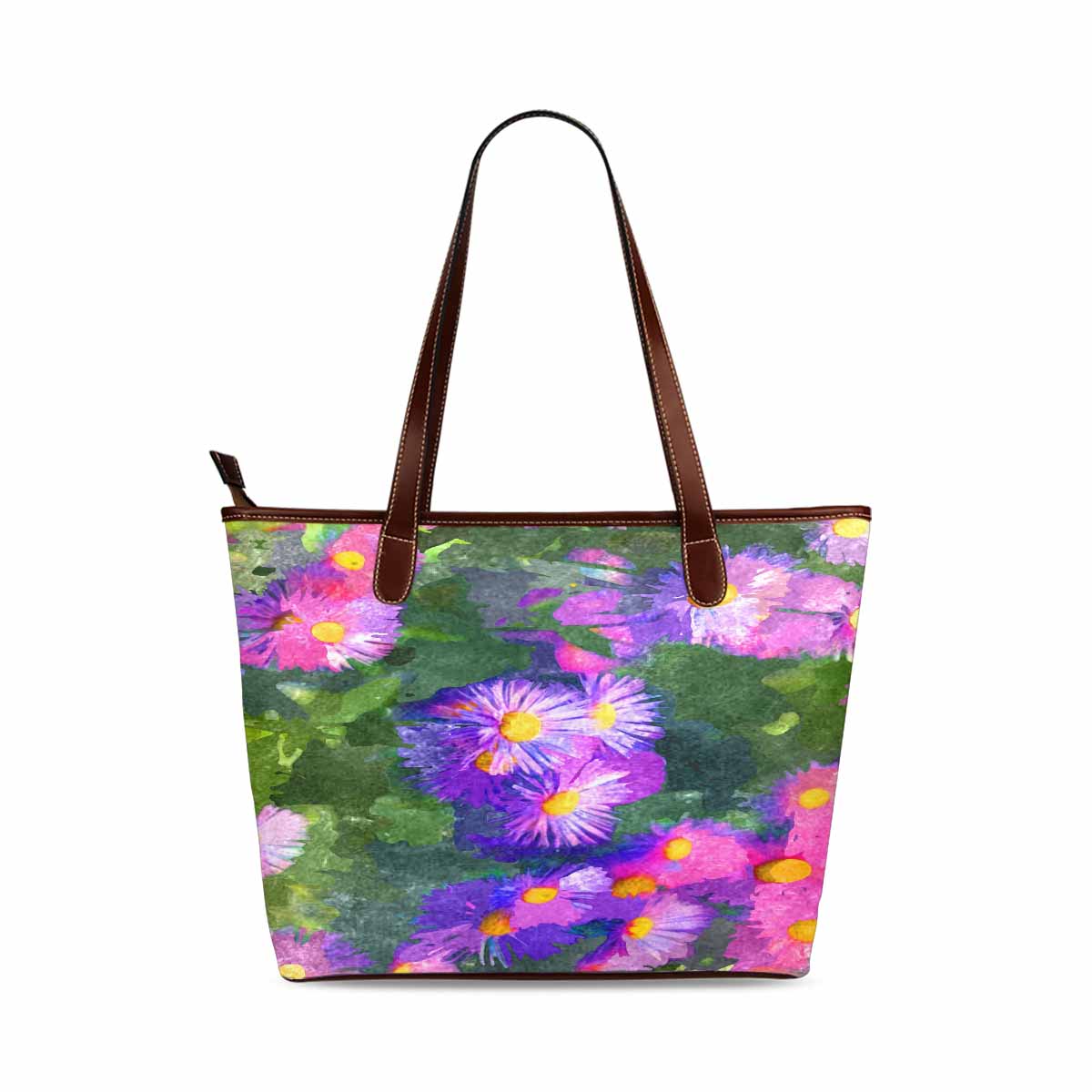 Classic Fabric handbag, watercolor floral, design 3