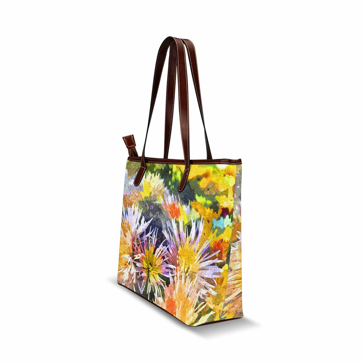 Classic Fabric handbag, watercolor floral, design 36