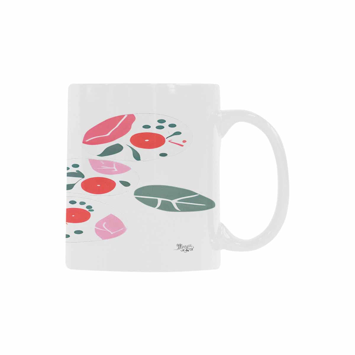 Quality Mug, coffee mug, tea cup, Bright florals, Set 2, design 17