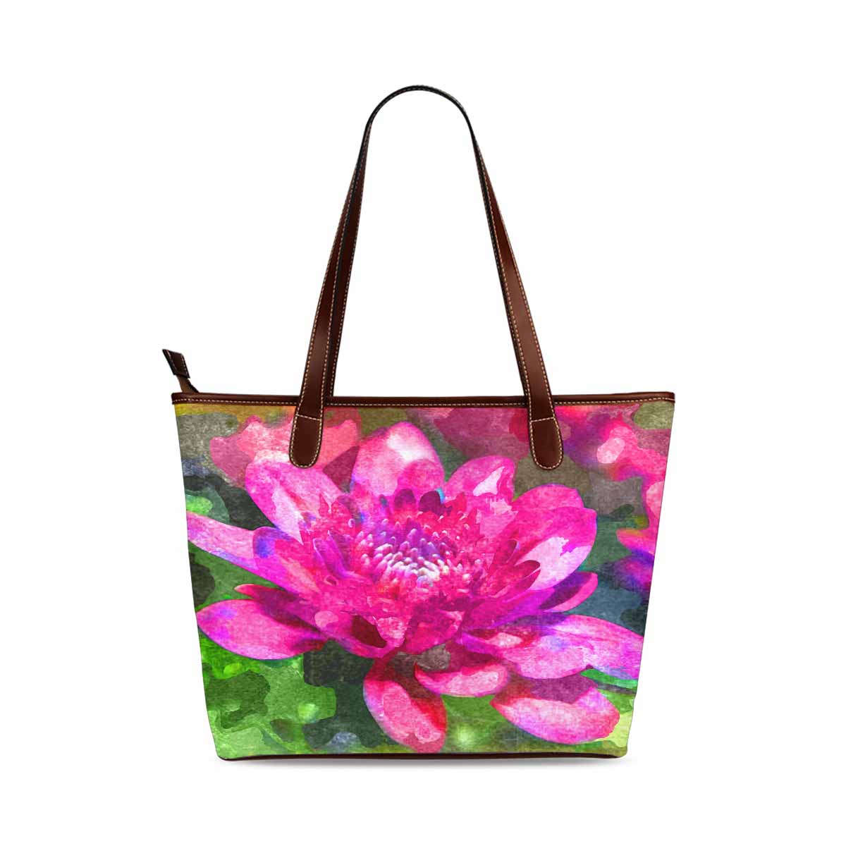 Classic Fabric handbag, watercolor floral, design 50