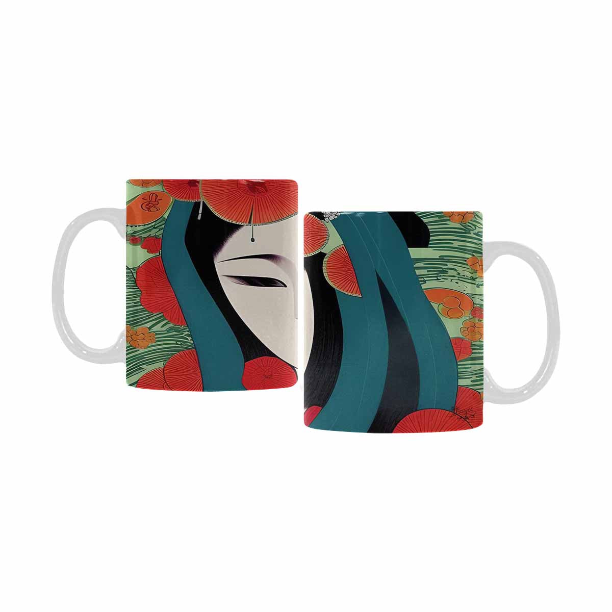 Quality Mug, coffee mug, tea cup, Asian Faces, Design 14