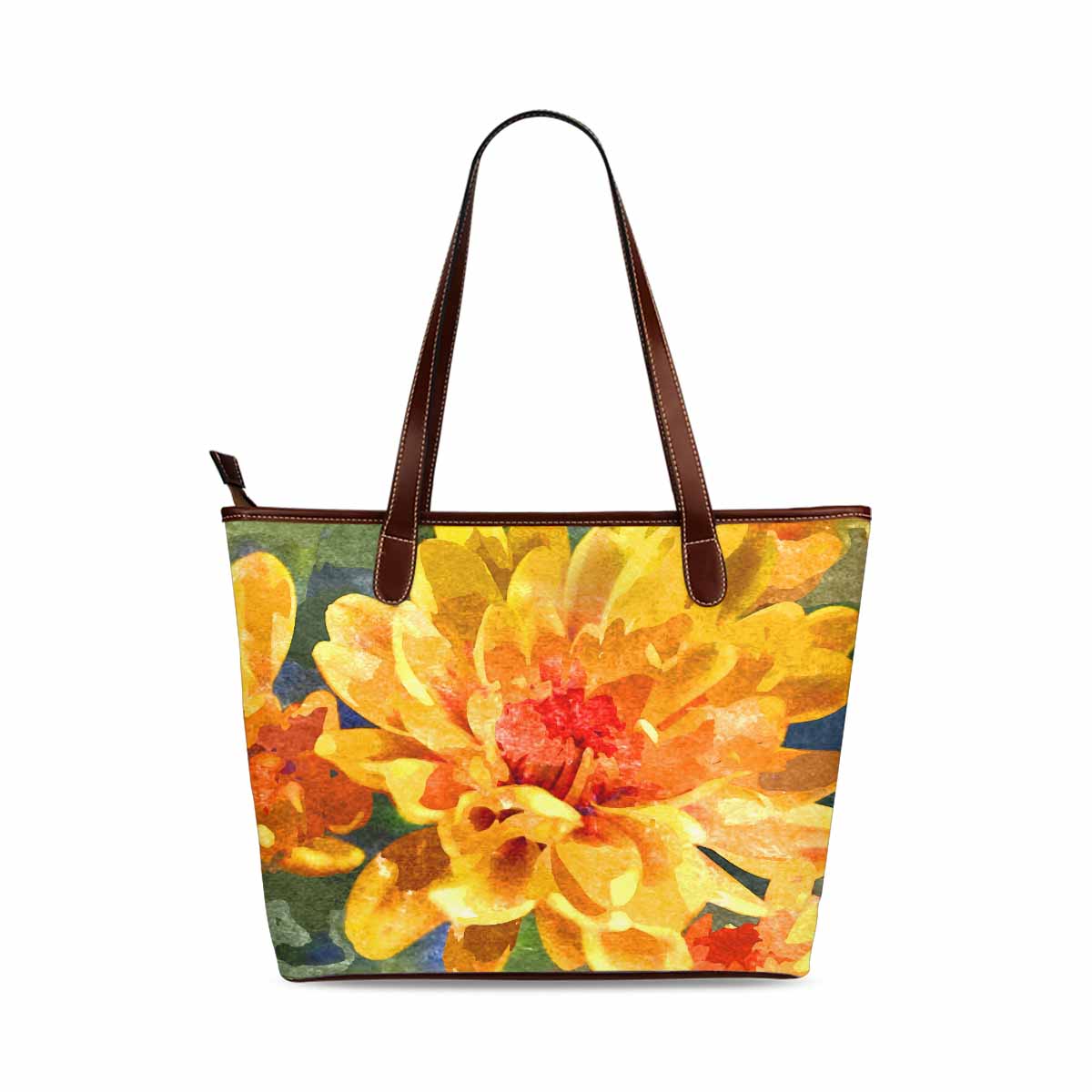 Classic Fabric handbag, watercolor floral, design 41