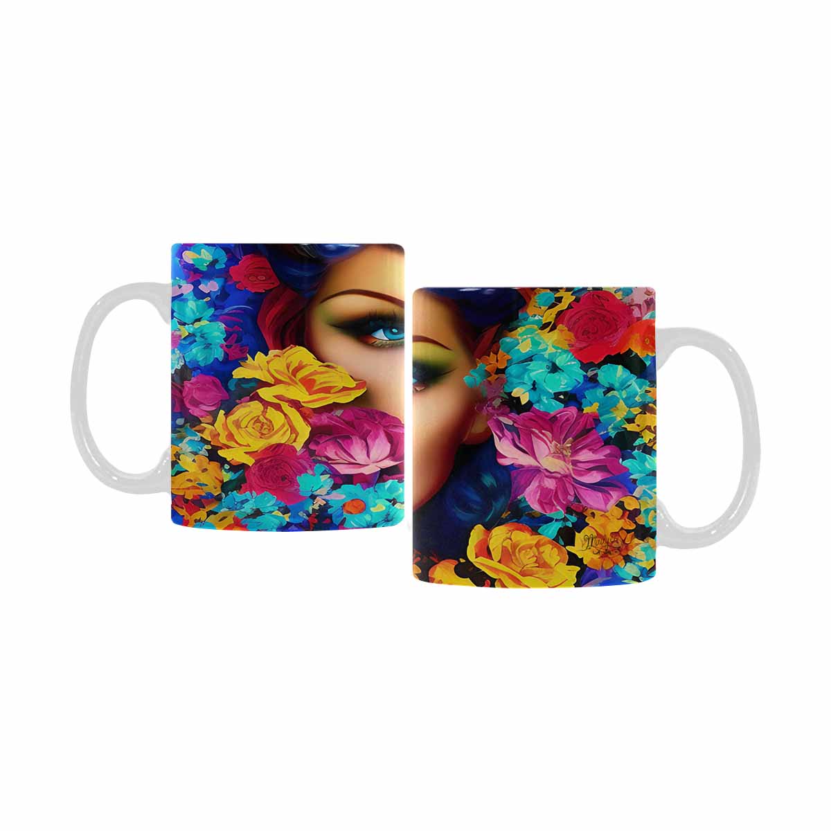 Coffee Mug, tea cup,caucasian Face, design 41