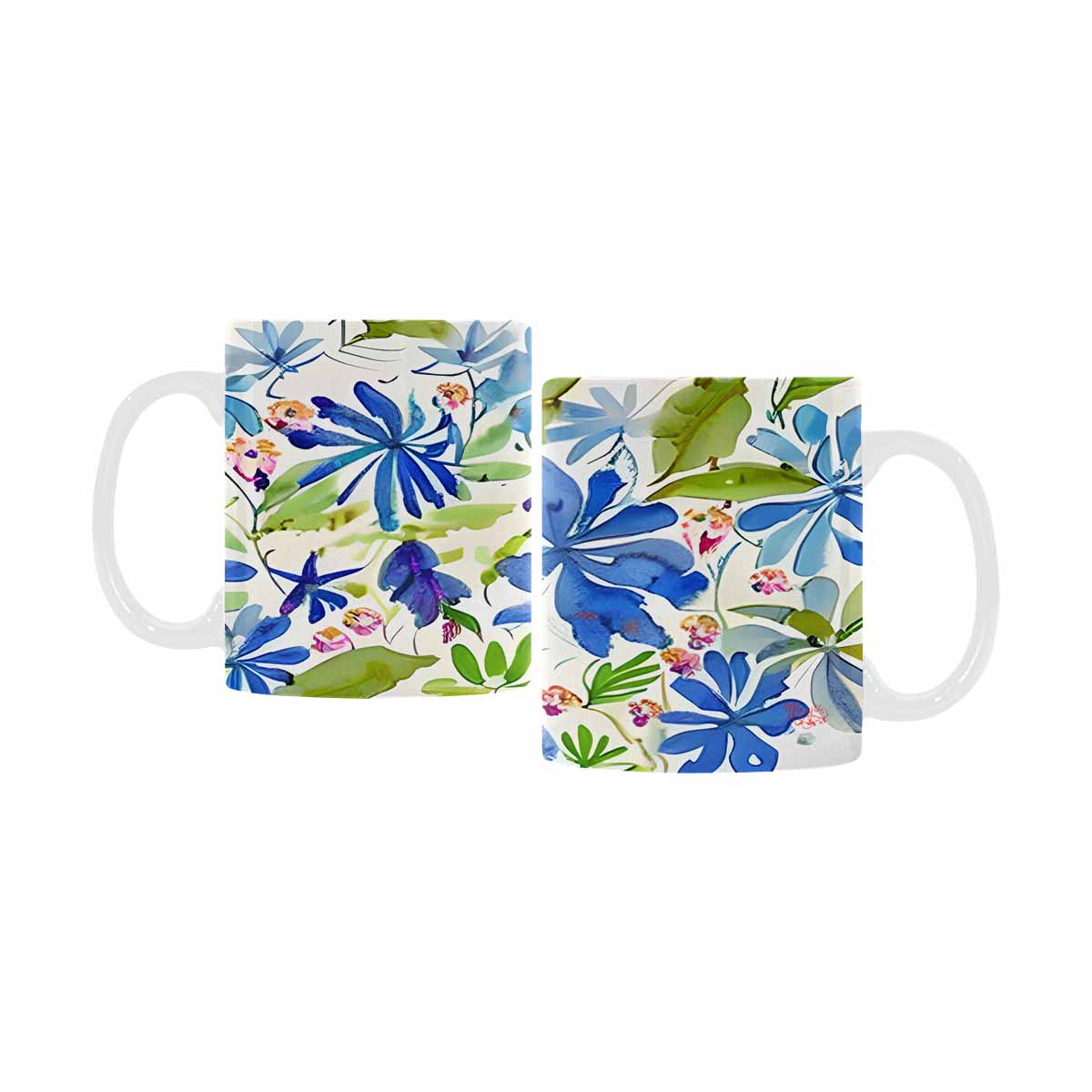 USA made Quality Mug, coffee mug, tea cup, Bright florals, Set 1, Design 36