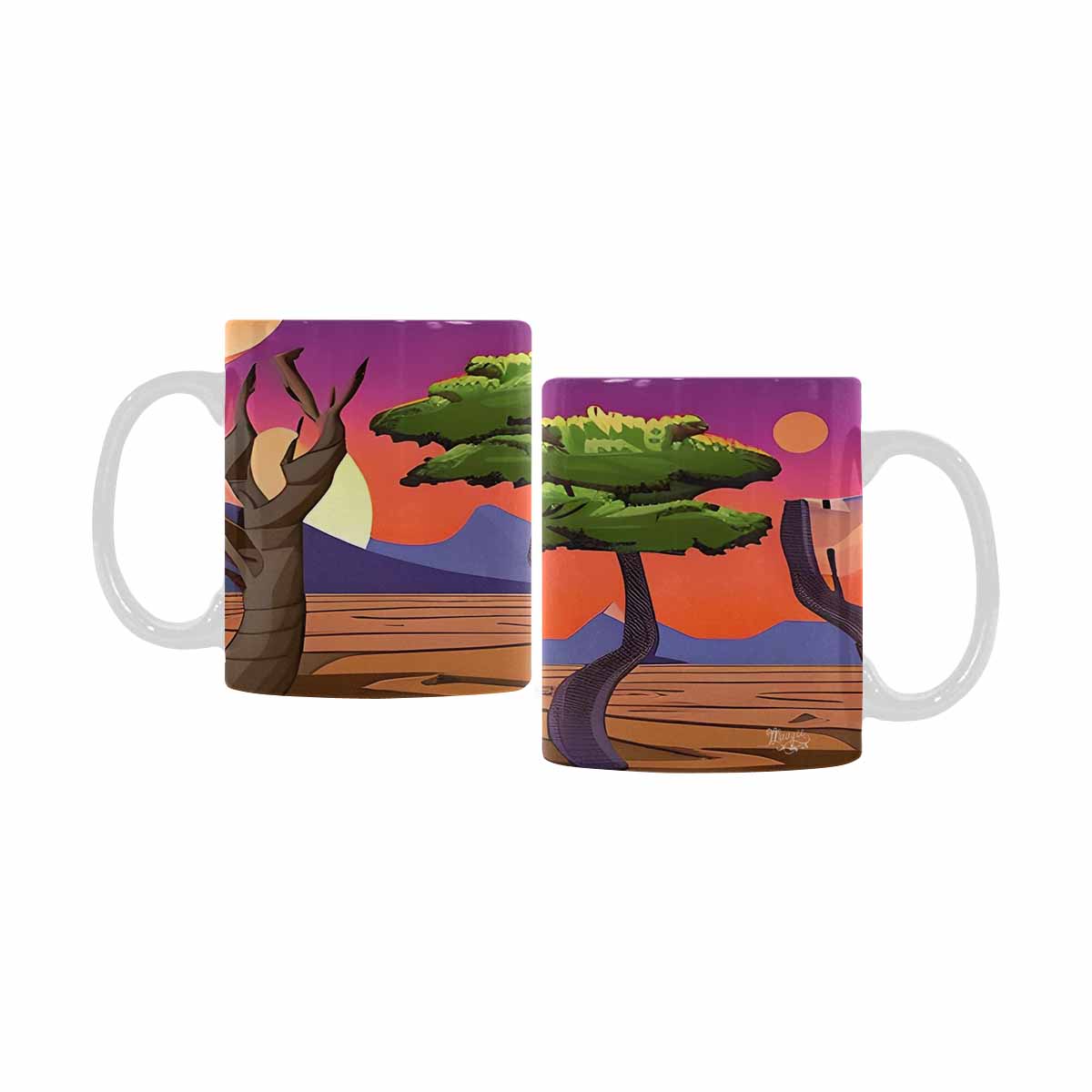 Coffee Mug, tea cup, desert scene, design 93