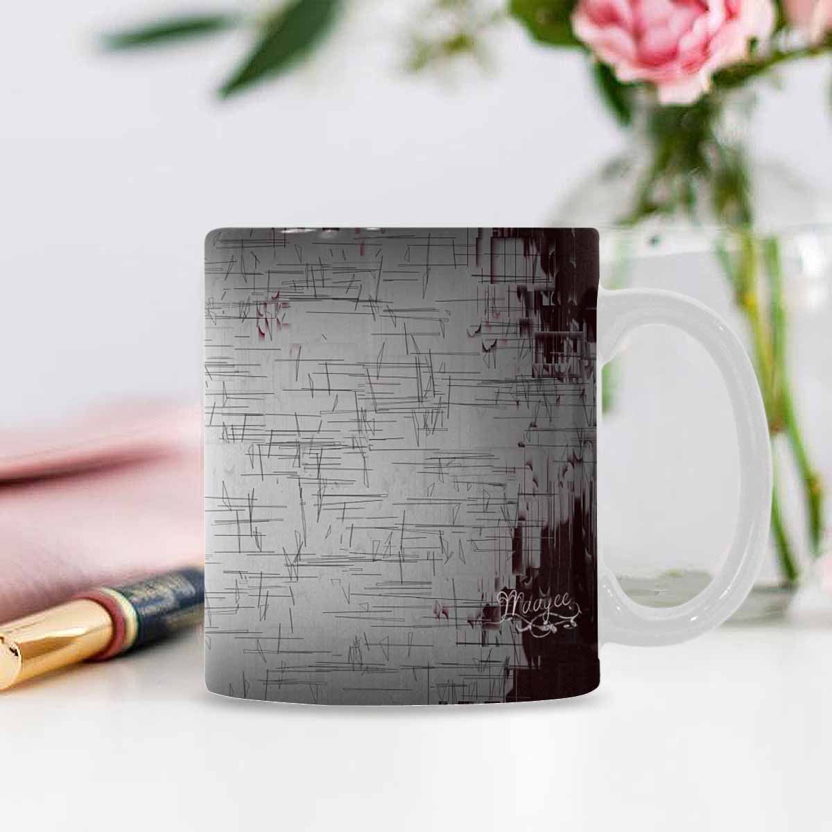 Quality Mug, coffee mug, tea cup, B & W Abstract, Set 1, design 105