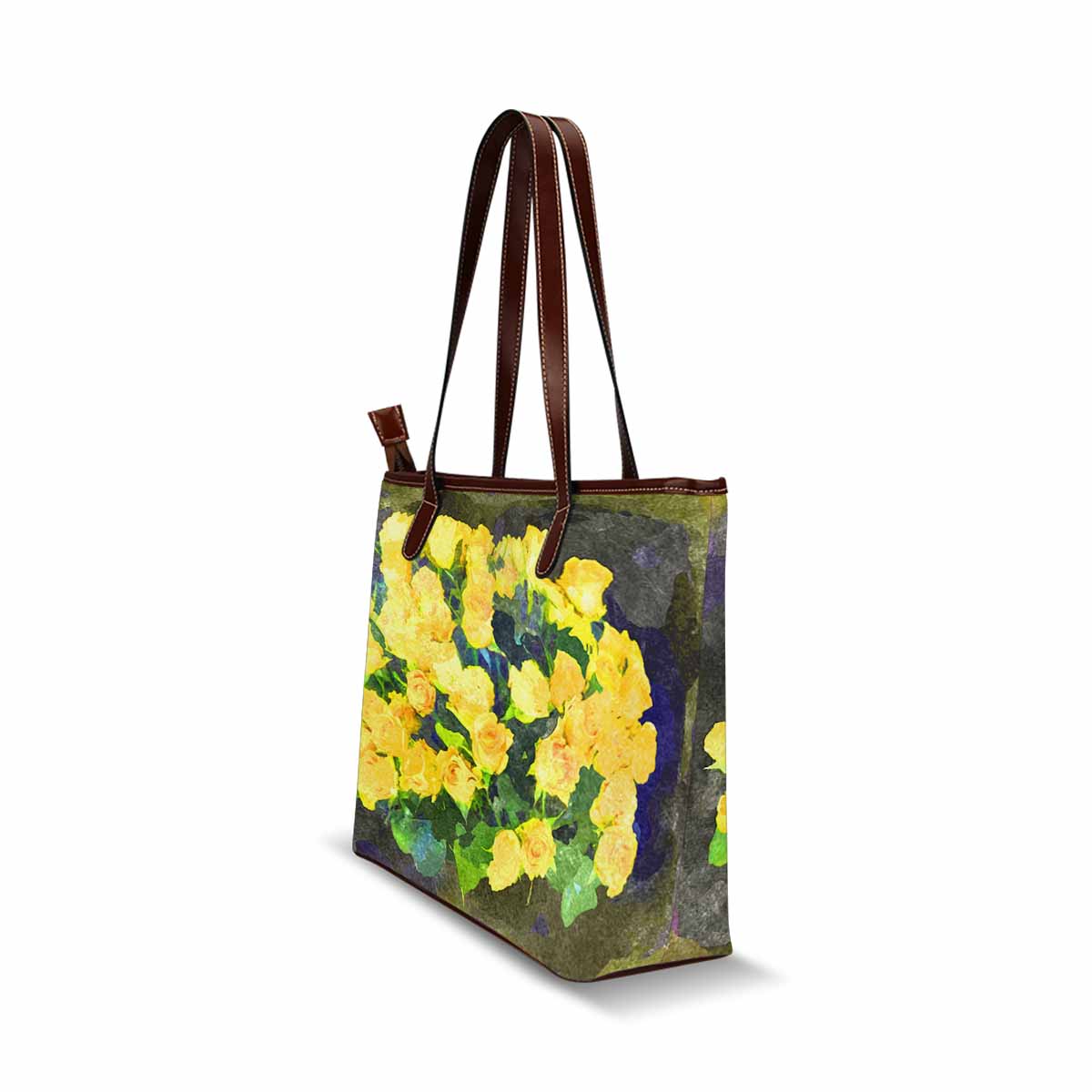 Classic Fabric handbag, watercolor floral, design 68