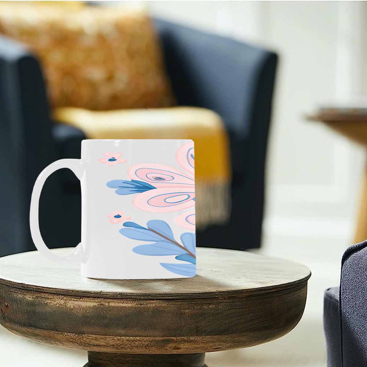 Quality Mug, coffee mug, tea cup, Bright florals, Set 2, design 9