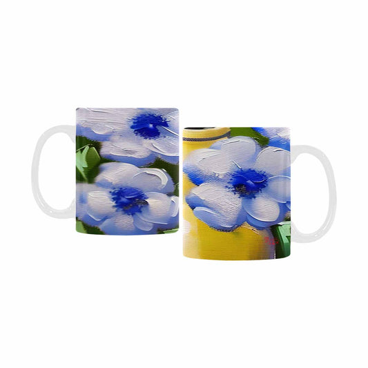 USA made Quality Mug, coffee mug, tea cup, Bright florals, Set 1, Design 166