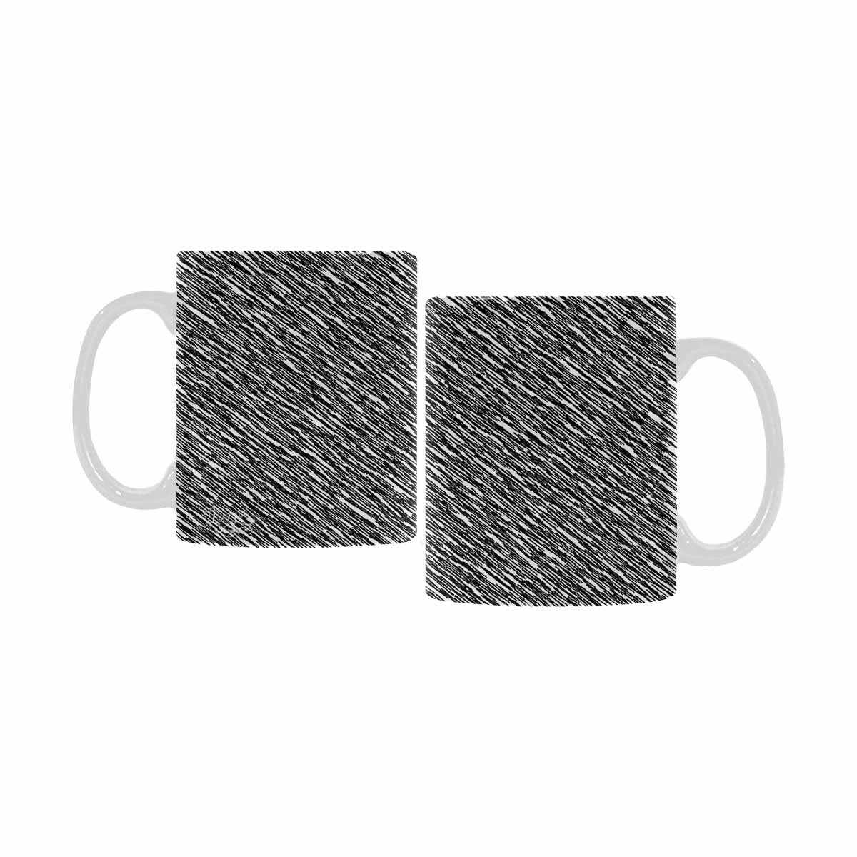 Quality Mug, coffee mug, tea cup, B & W Abstract, Set 1, design 74