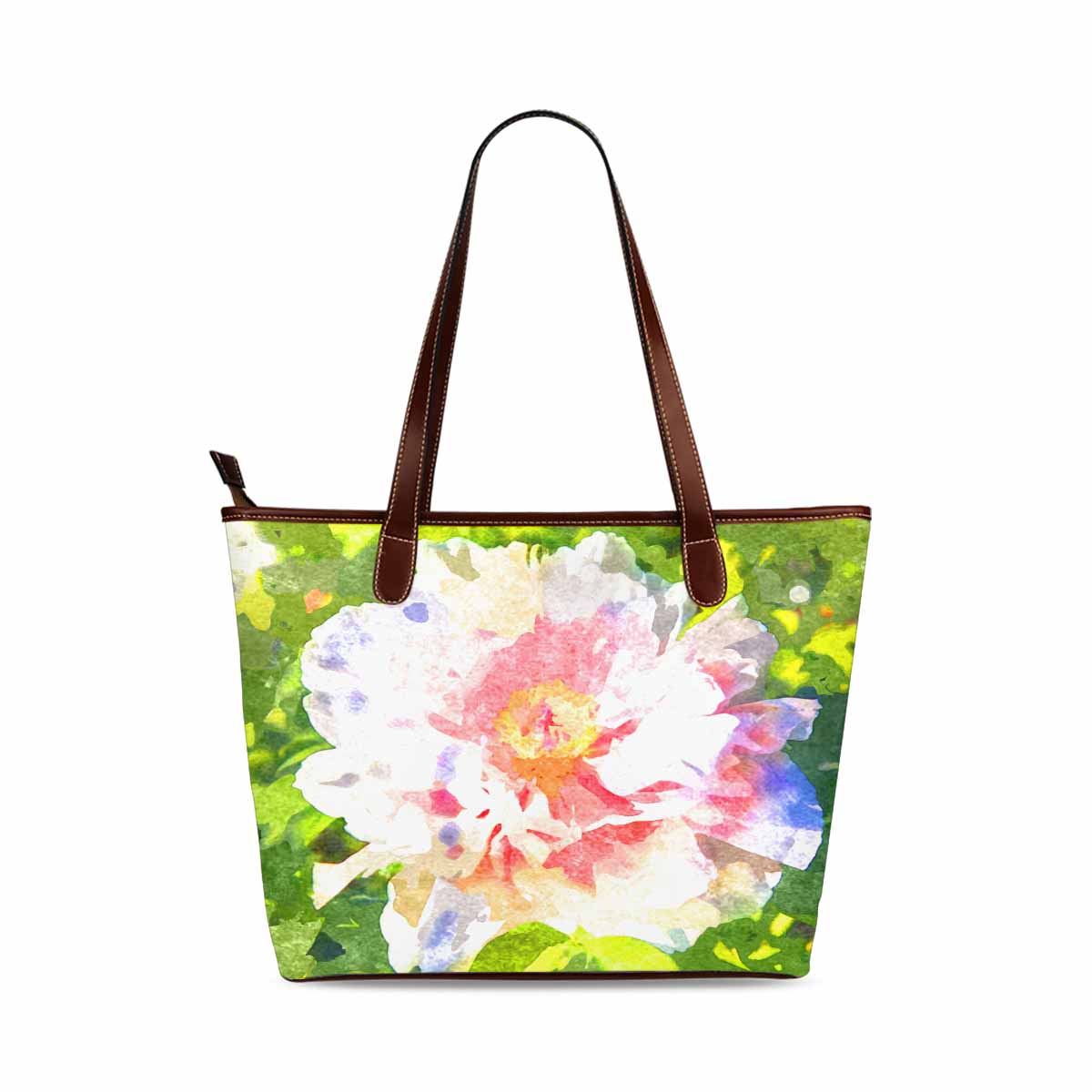 Classic Fabric handbag, watercolor floral, design 165