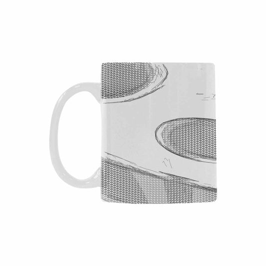 Quality Mug, coffee mug, tea cup, B & W Abstract, Set 1, design 85