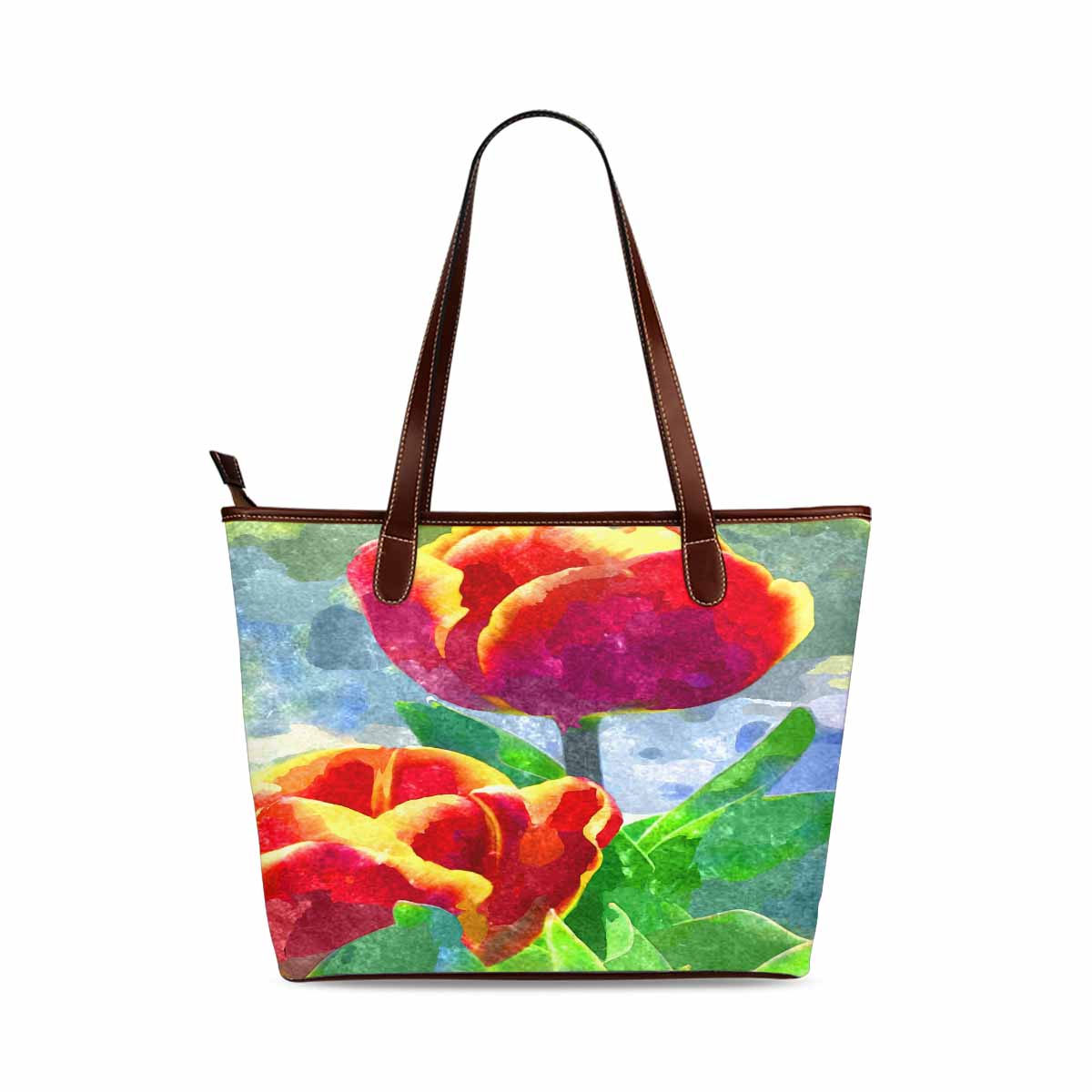 Classic Fabric handbag, watercolor floral, design 94