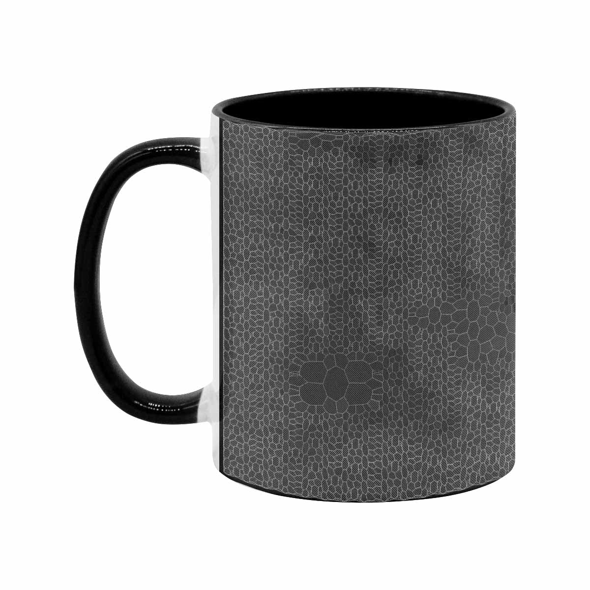 Coffee Mug, tea cup, black core, abstract, design 82