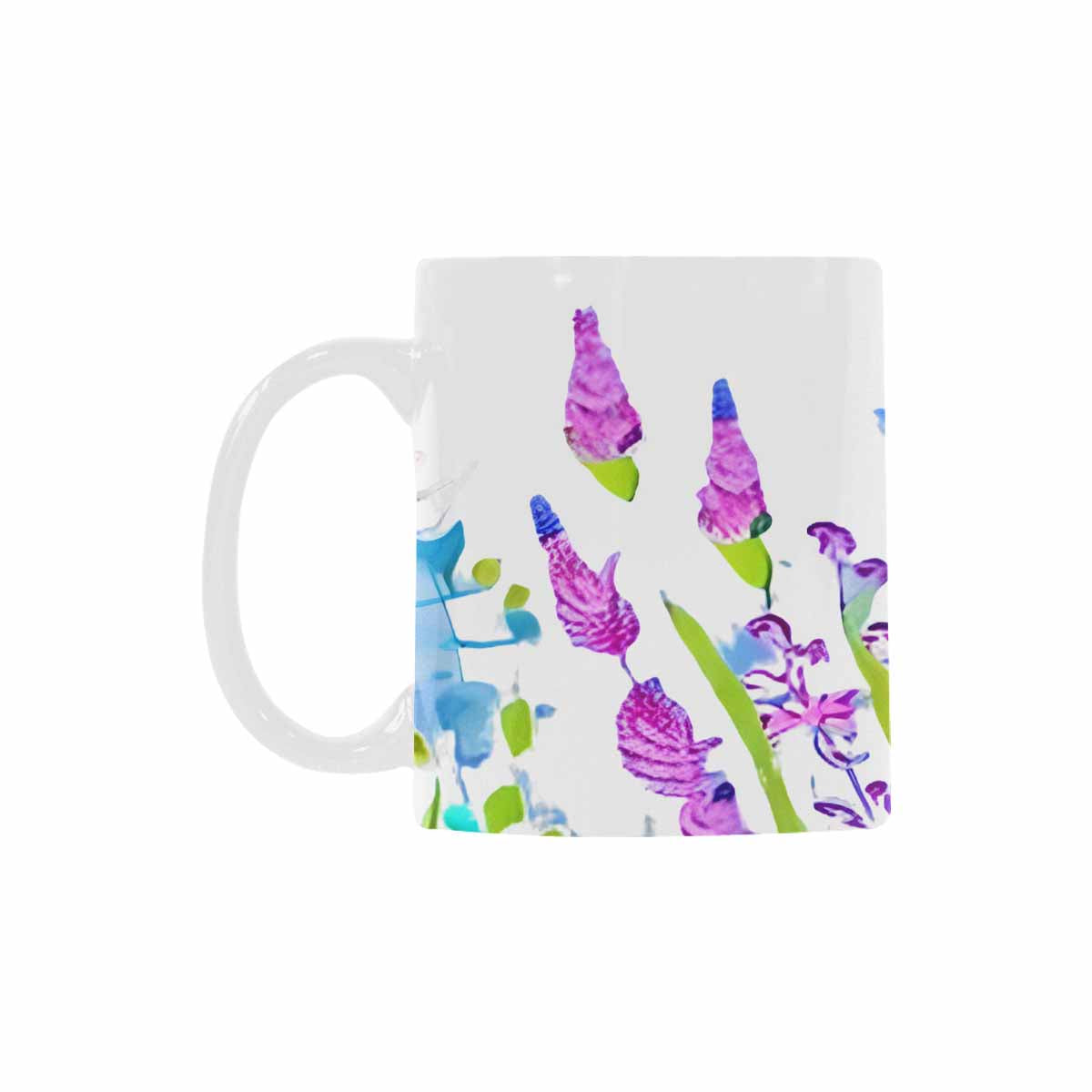 USA made Quality Mug, coffee mug, tea cup, Bright florals, Set 1A, Design 9