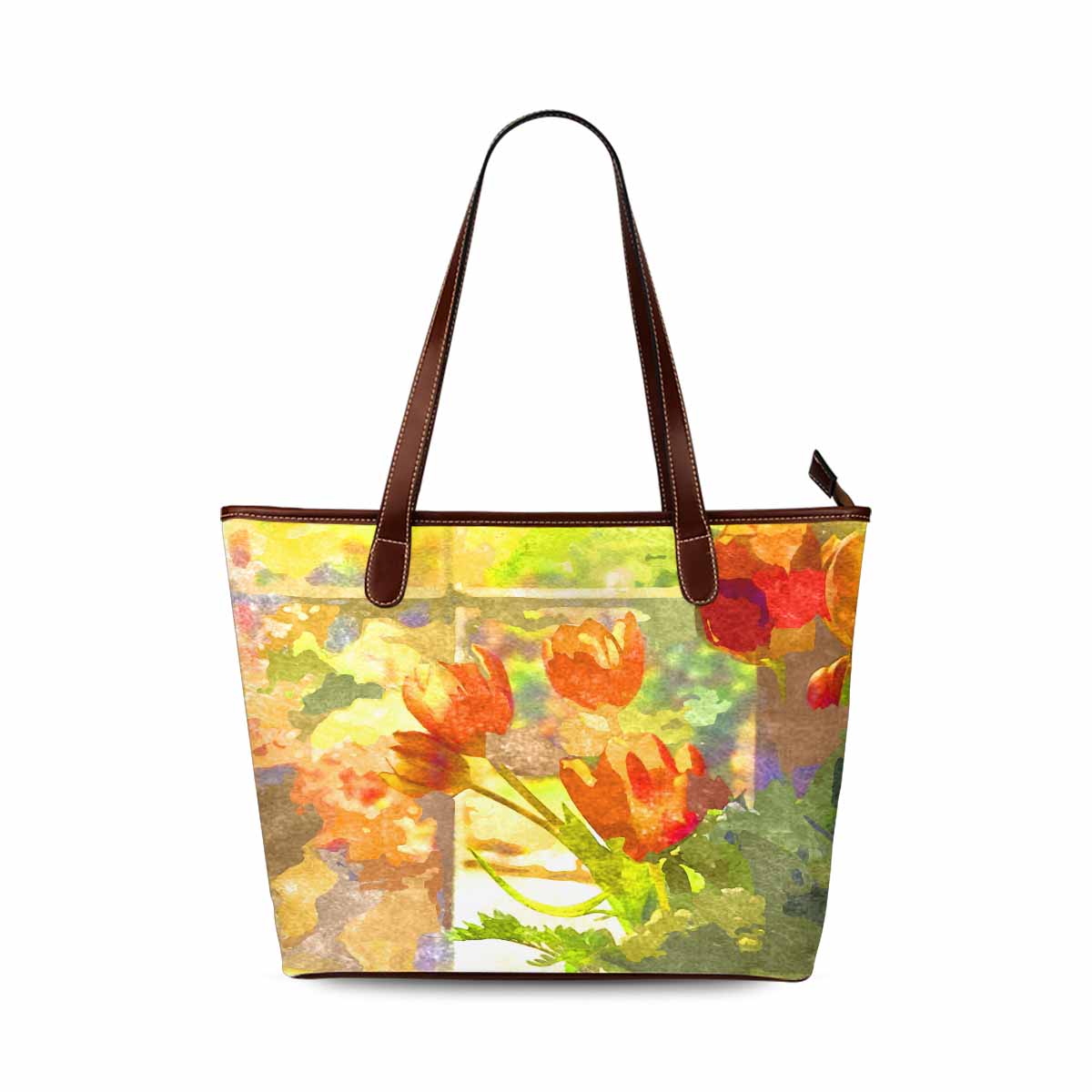 Classic Fabric handbag, watercolor floral, design 267