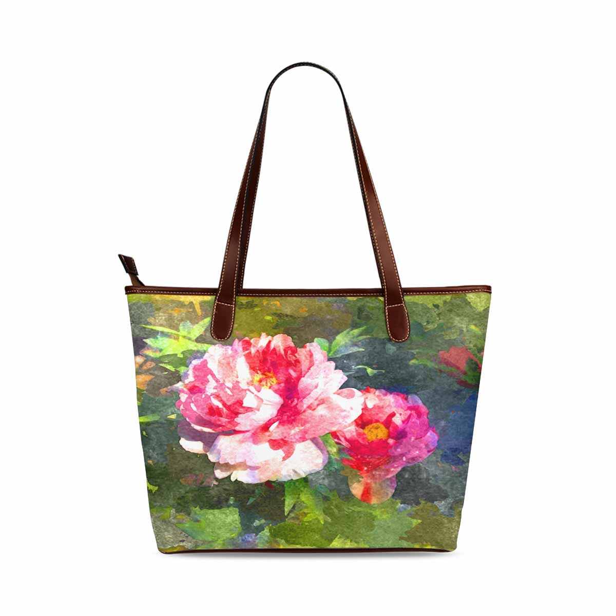 Classic Fabric handbag, watercolor floral, design 140