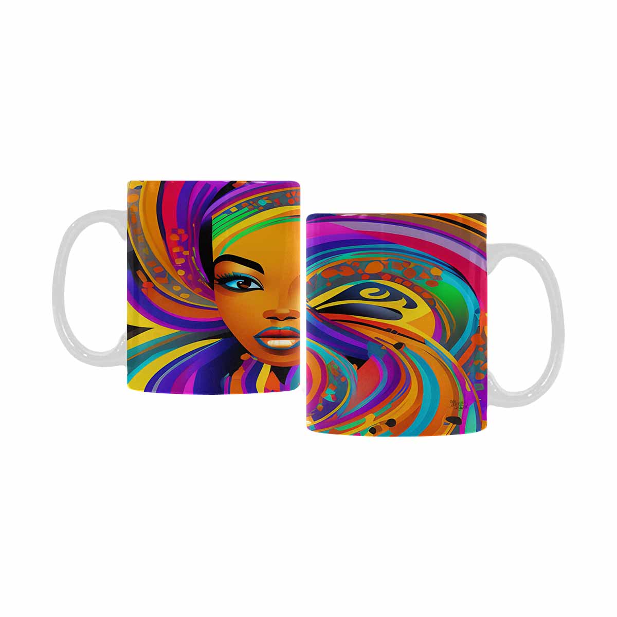 Quality Mug, coffee mug, tea cup, Black Faces, Set 1, design 45