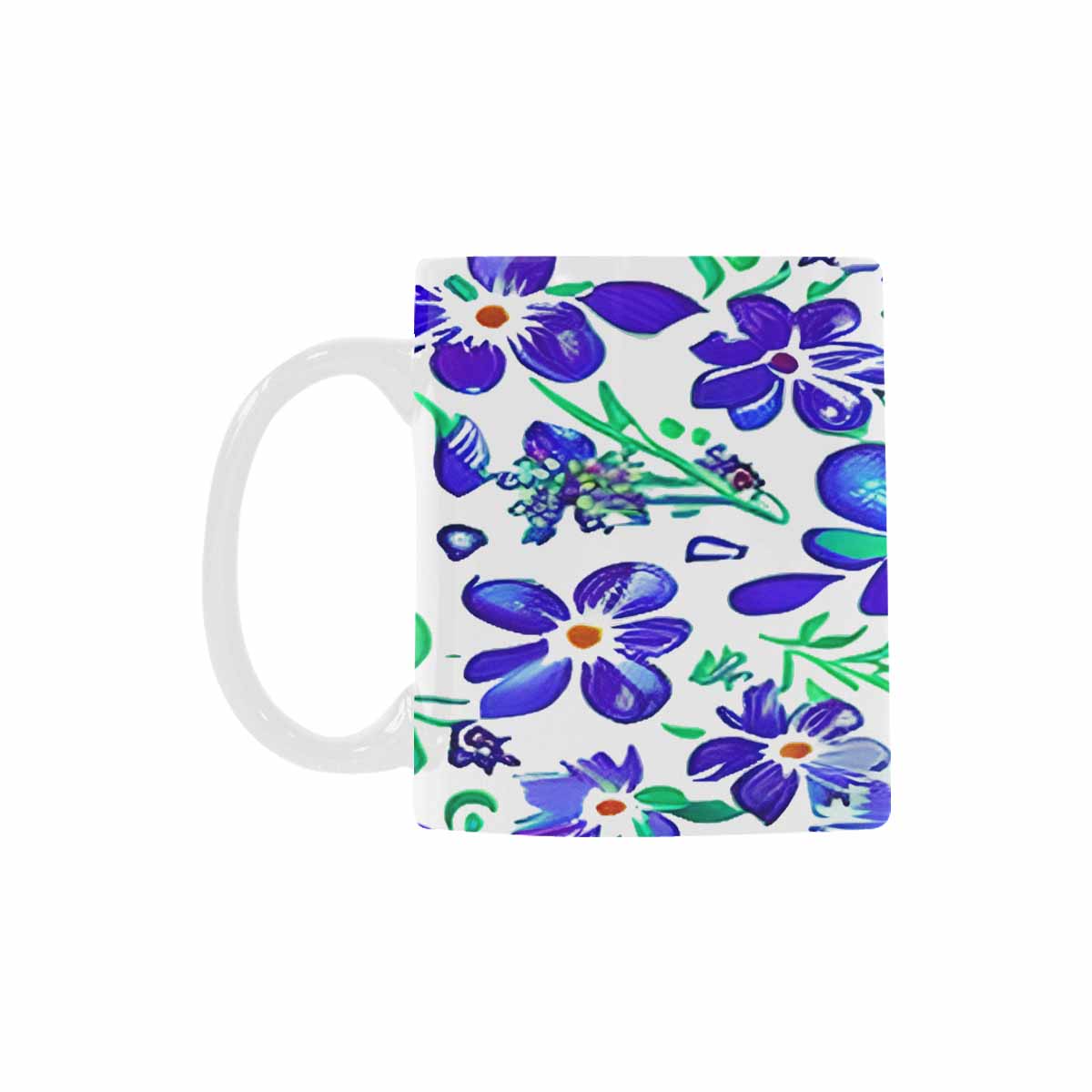 USA made Quality Mug, coffee mug, tea cup, Bright florals, Set 1A, Design 120