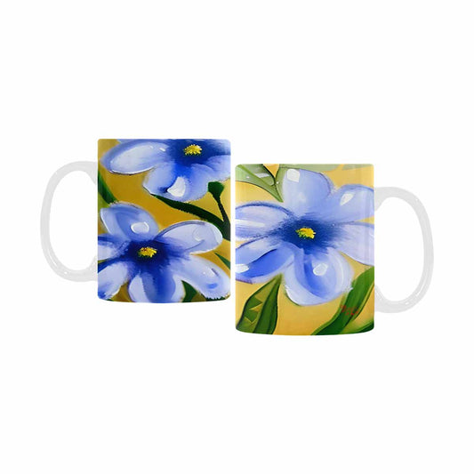 USA made Quality Mug, coffee mug, tea cup, Bright florals, Set 1, Design 161