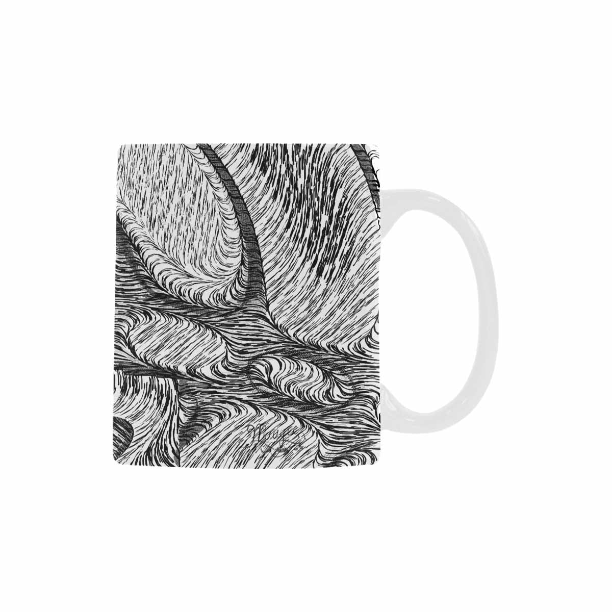 Quality Mug, coffee mug, tea cup, B & W Abstract, Set 1, design 70