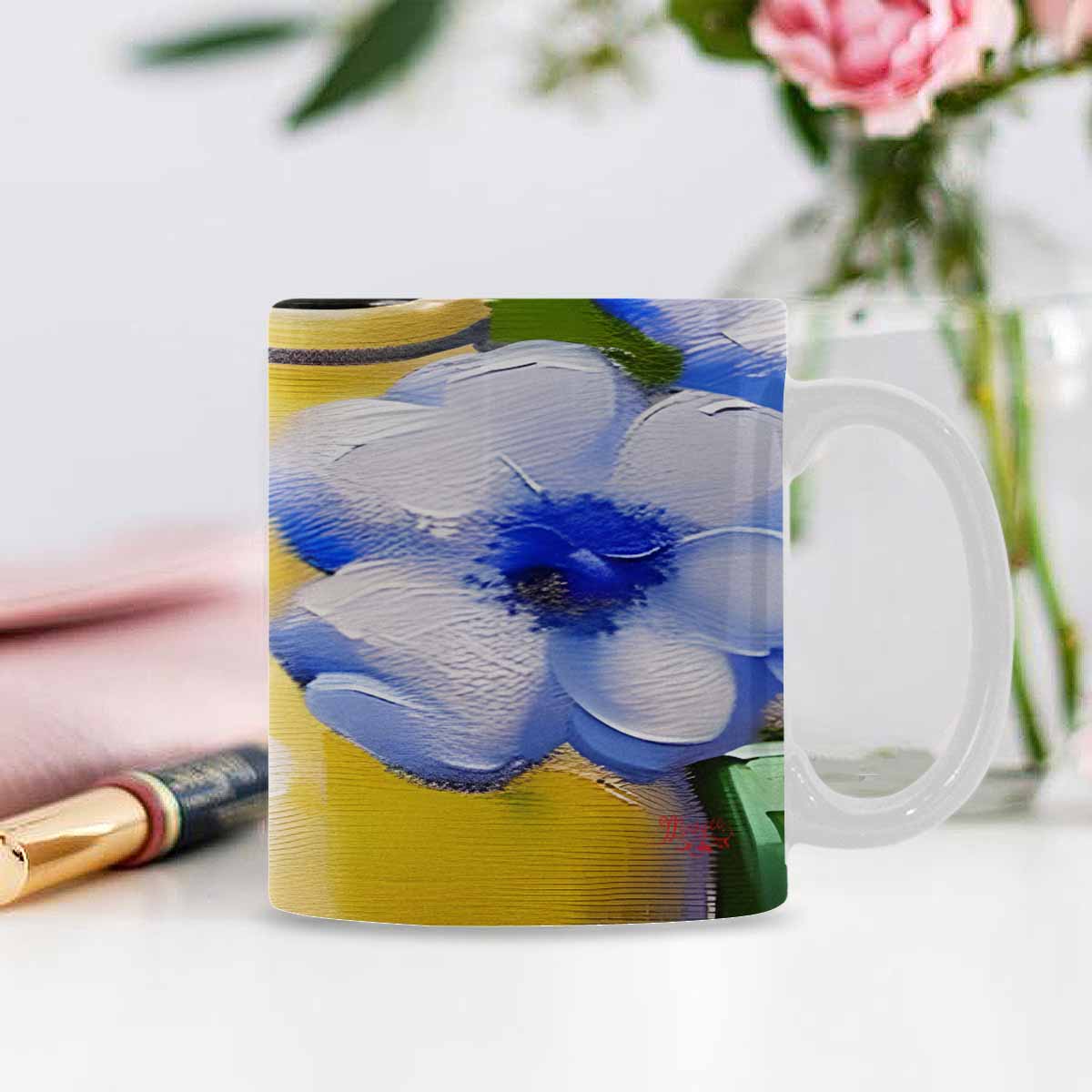 Quality Mug, coffee mug, tea cup, Bright florals, Set 1, Design 166