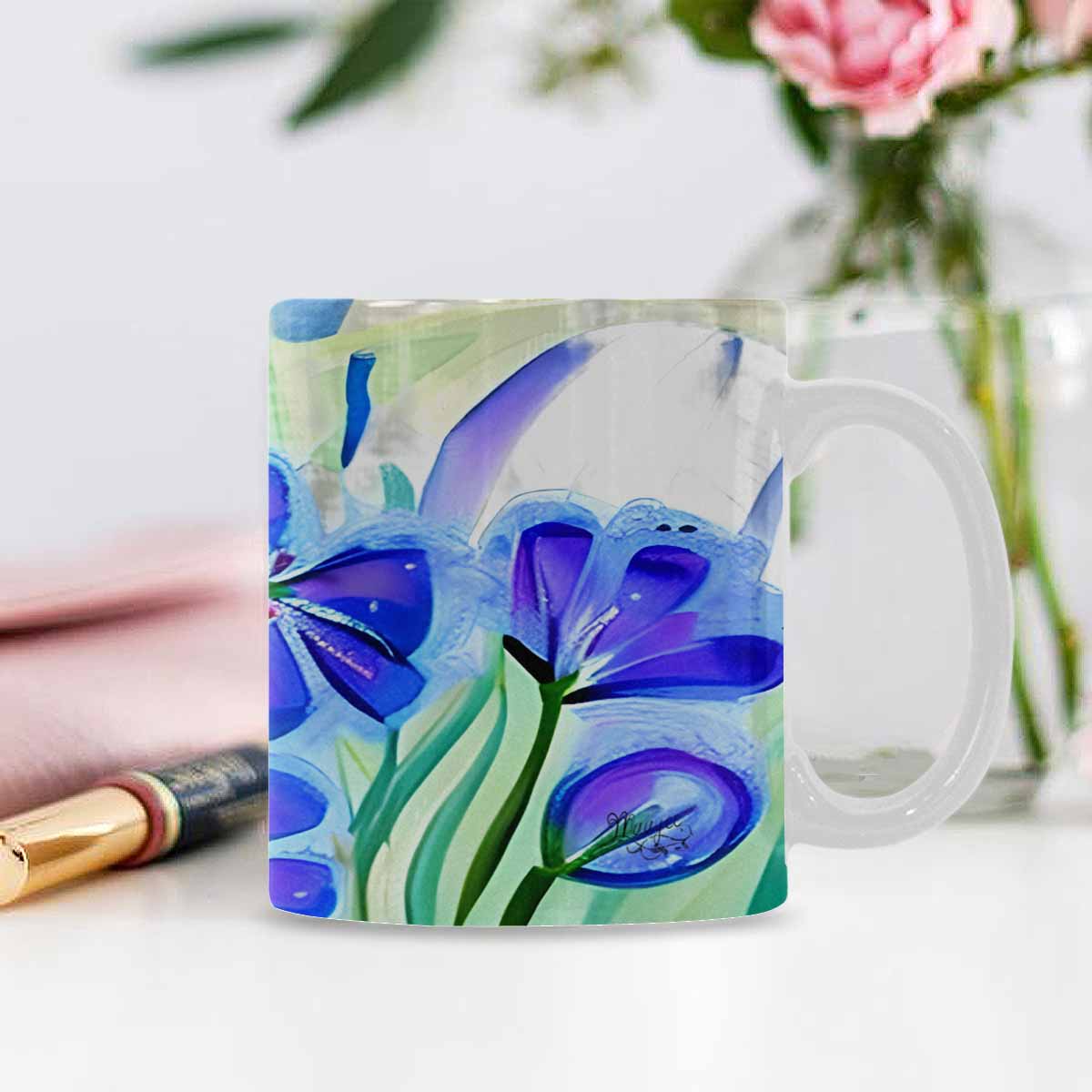 Quality Mug, coffee mug, tea cup, Bright florals, Set 1A, Design 53