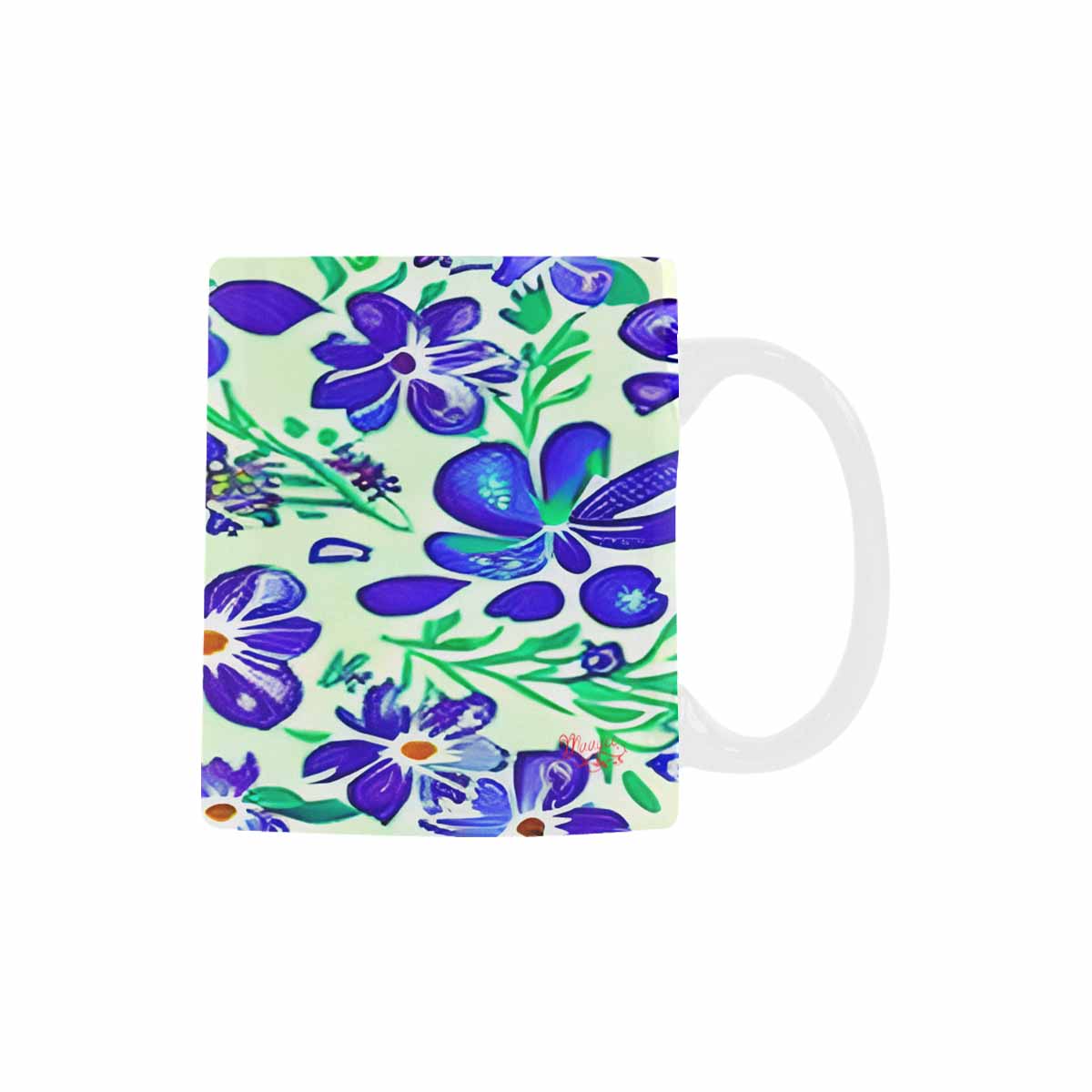 USA made Quality Mug, coffee mug, tea cup, Bright florals, Set 1, Design 120