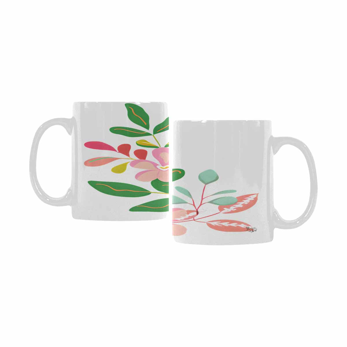 Quality Mug, coffee mug, tea cup, Bright florals, Set 2, design 65