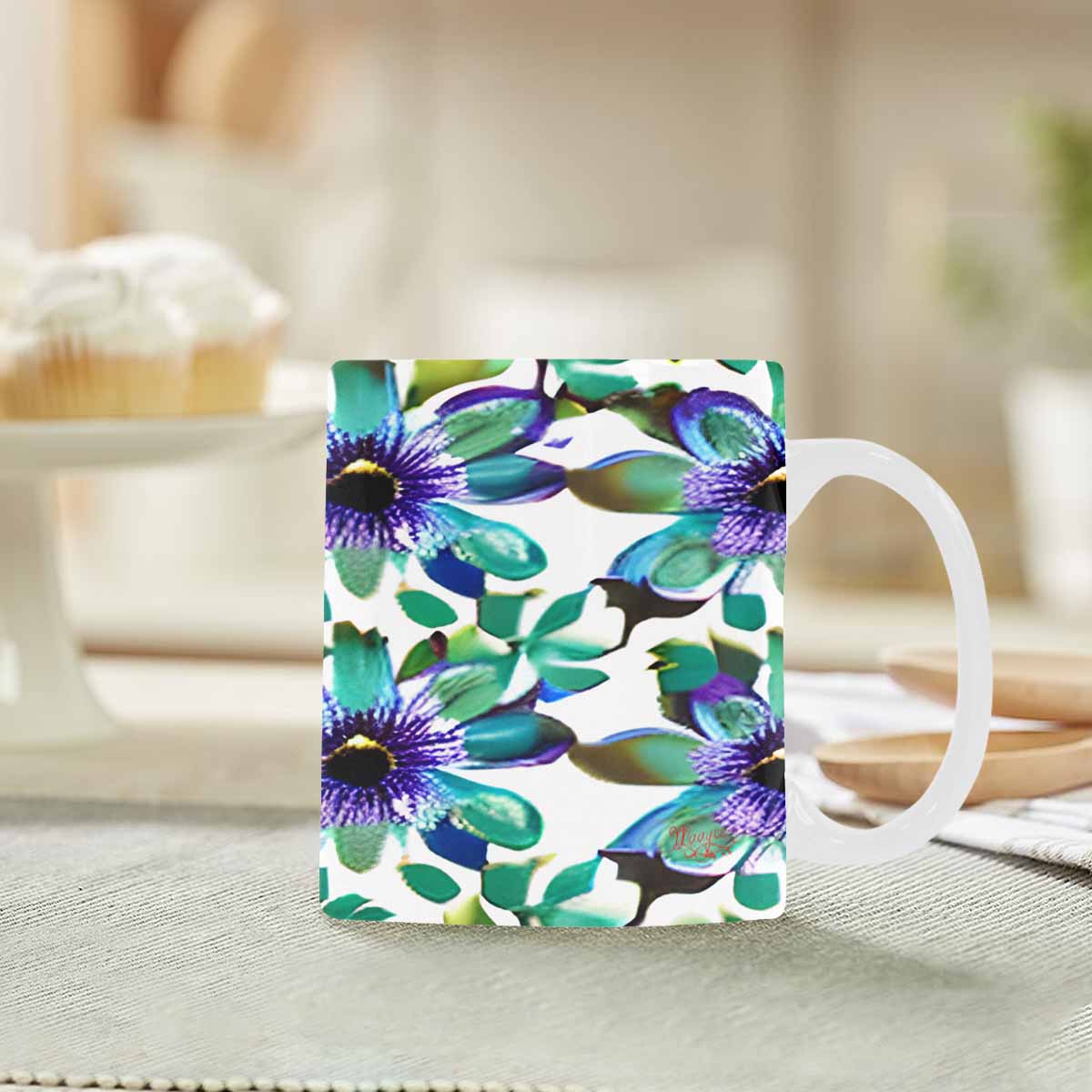 Quality Mug, coffee mug, tea cup, Bright florals, Set 1, Design 123