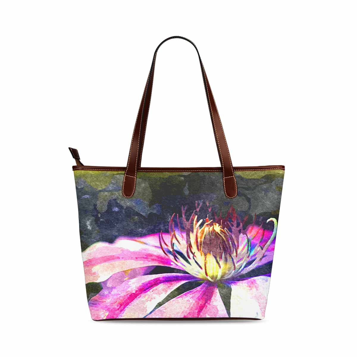 Classic Fabric handbag, watercolor floral, design 56