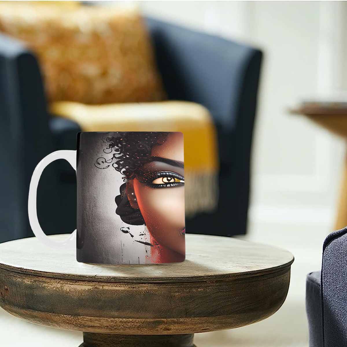 Quality Mug, coffee mug, tea cup, Black Faces, Set 1, design 53