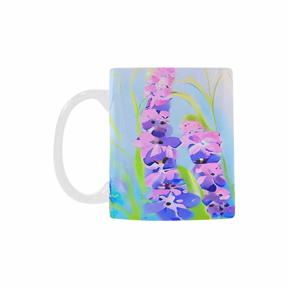 USA made Quality Mug, coffee mug, tea cup, Bright florals, Set 1, Design 95