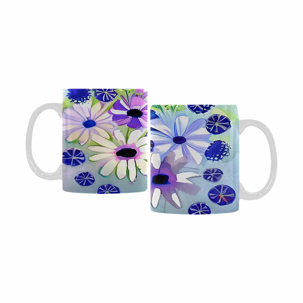 Quality Mug, coffee mug, tea cup, Bright florals, Set 1, Design 49