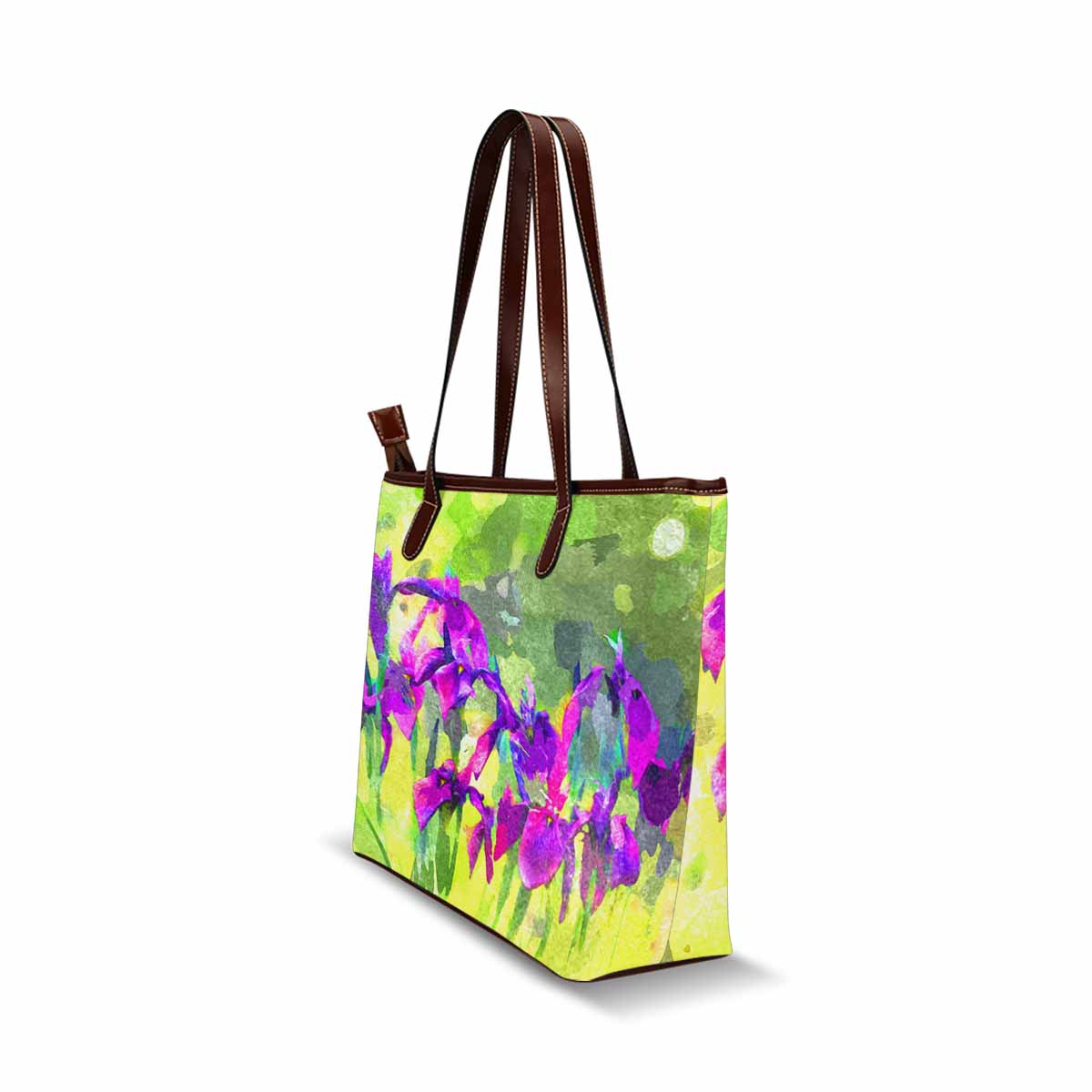 Classic Fabric handbag, watercolor floral, design 131