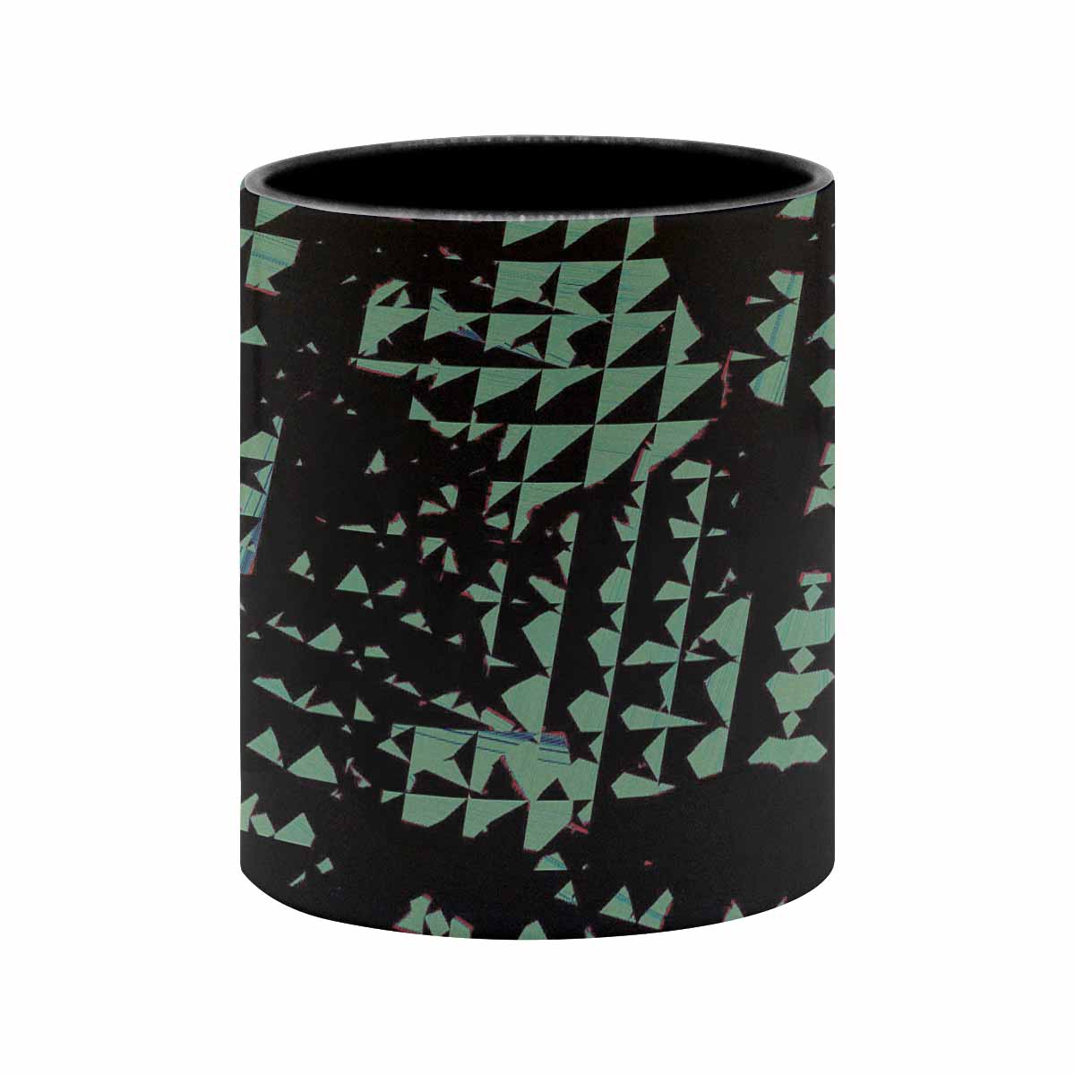 Coffee Mug, tea cup, black core, abstract, design 107