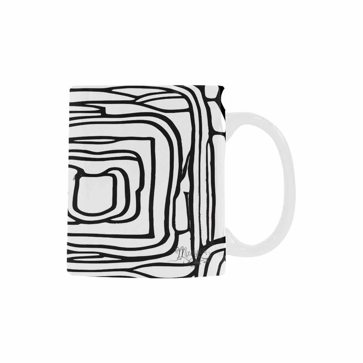 Quality Mug, coffee mug, tea cup, B & W Abstract, Set 1, design 47