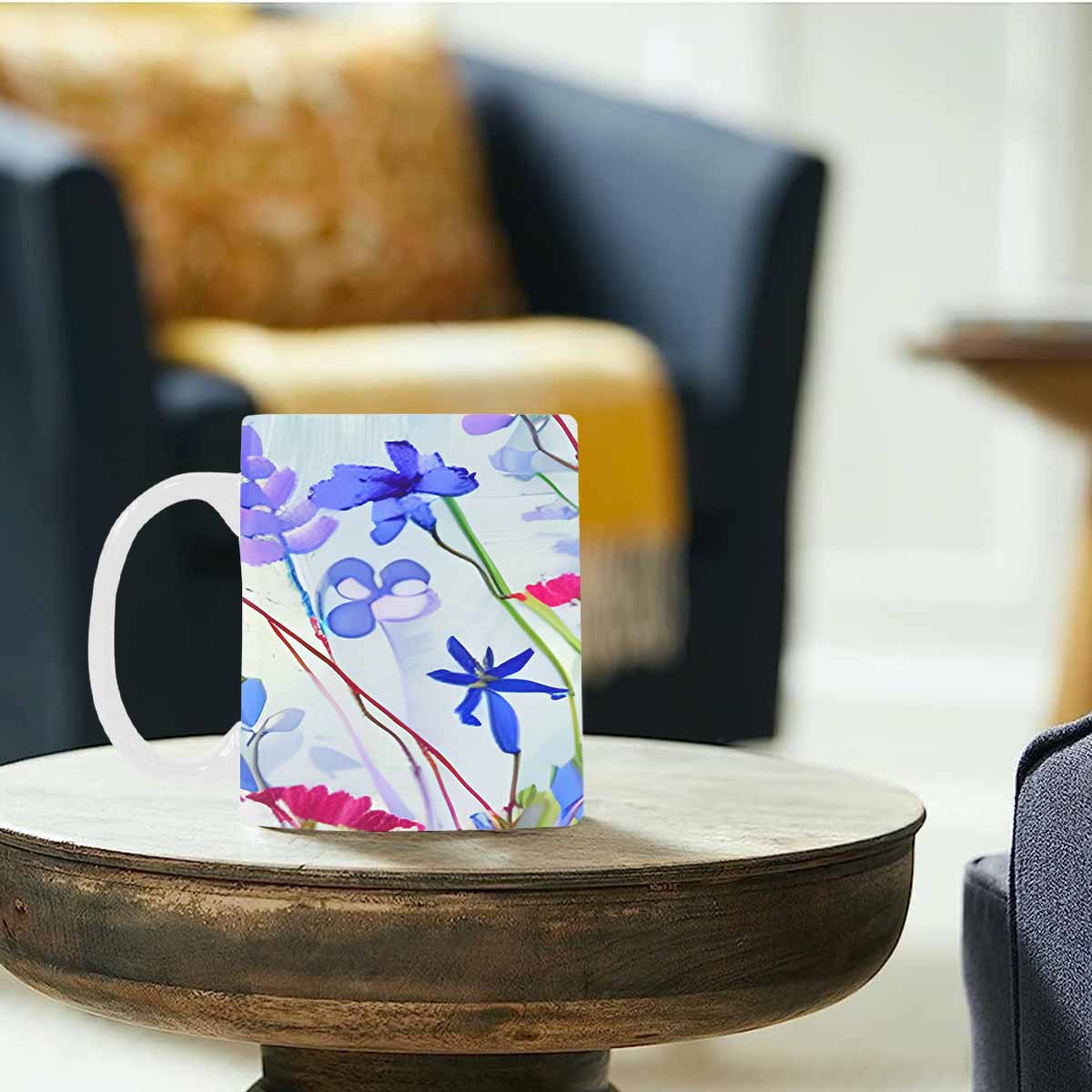Quality Mug, coffee mug, tea cup, Bright florals, Set 1, Design 17
