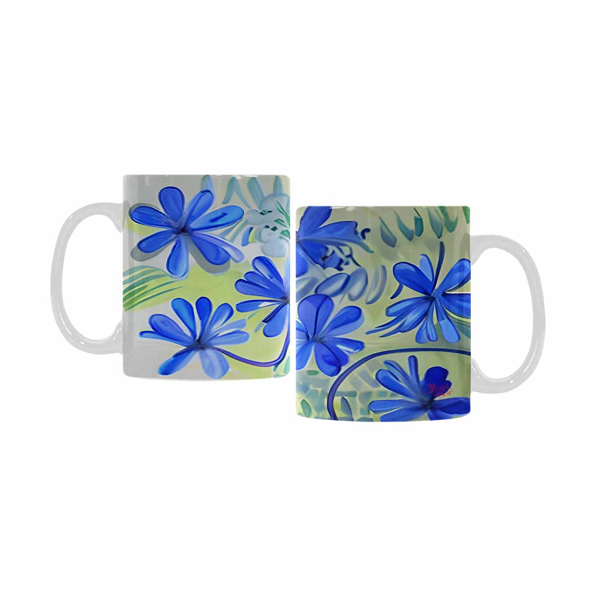 Quality Mug, coffee mug, tea cup, Bright florals, Set 1, Design 83