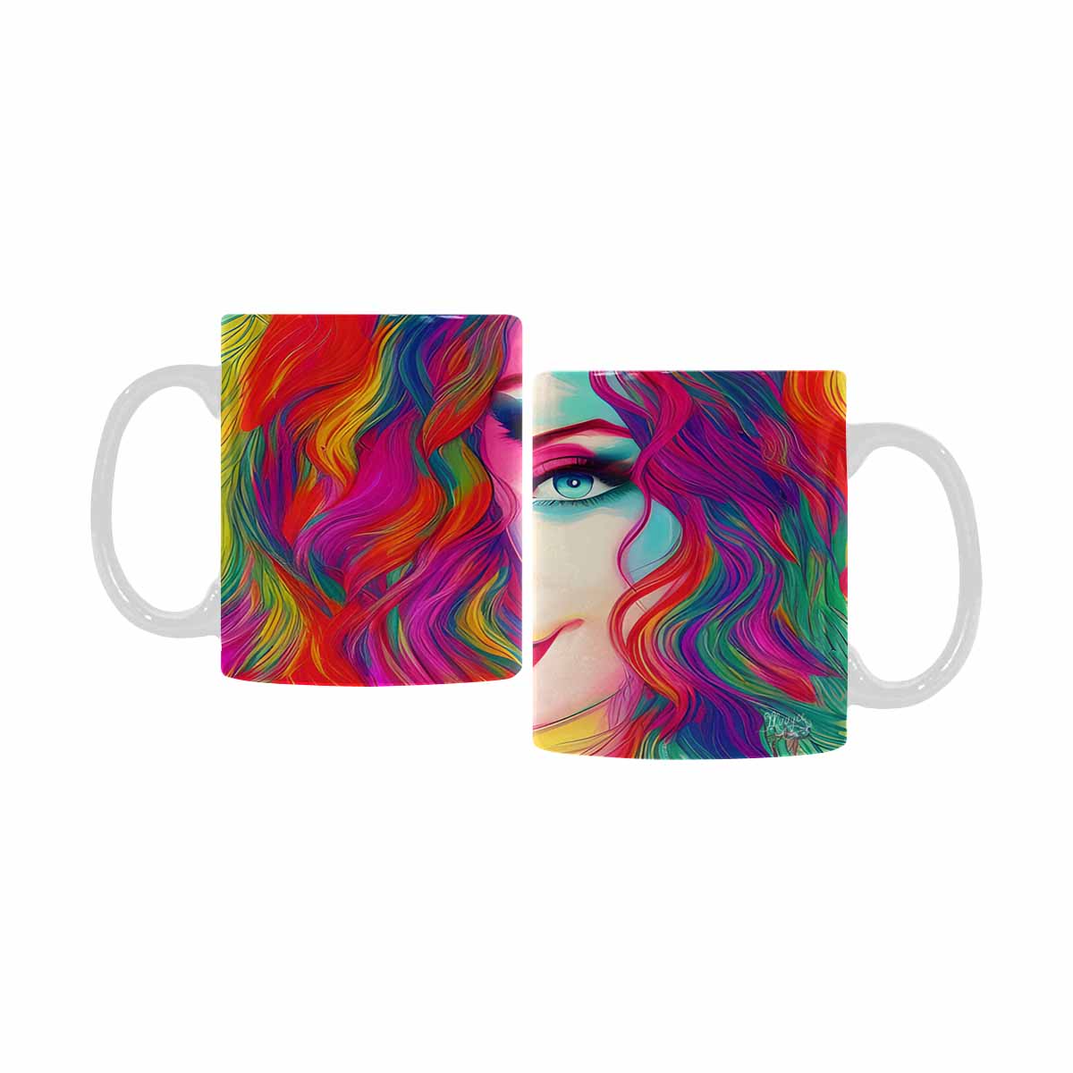 Coffee Mug, tea cup,caucasian Face, design 14