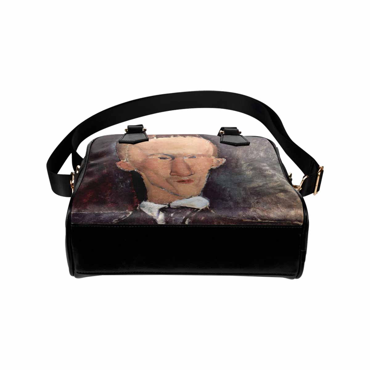 Shoulder PU Leather handbag, Modigliani design, choice of 2 colors, Portrait of Cendras